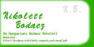 nikolett bodacz business card